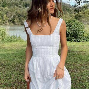 Princess Polly Lorinda Mini Dress White Size 0 NWOT with Zipper